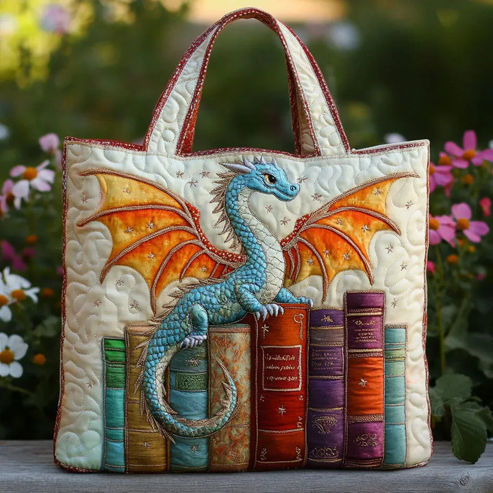 Sac Acolché - Dragon Émeraude Gardien des Livres