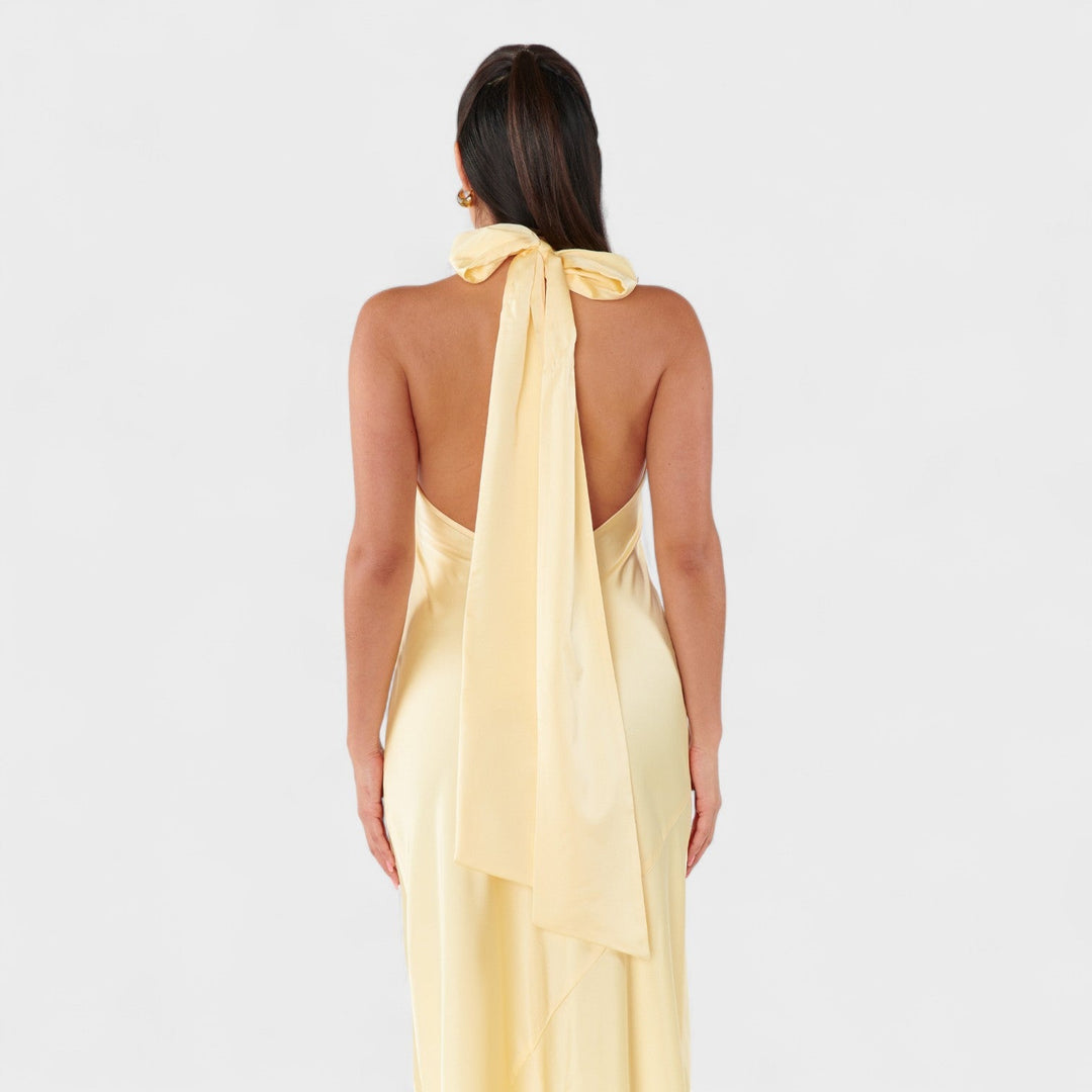 Martina - Robe avec nœud en satin
