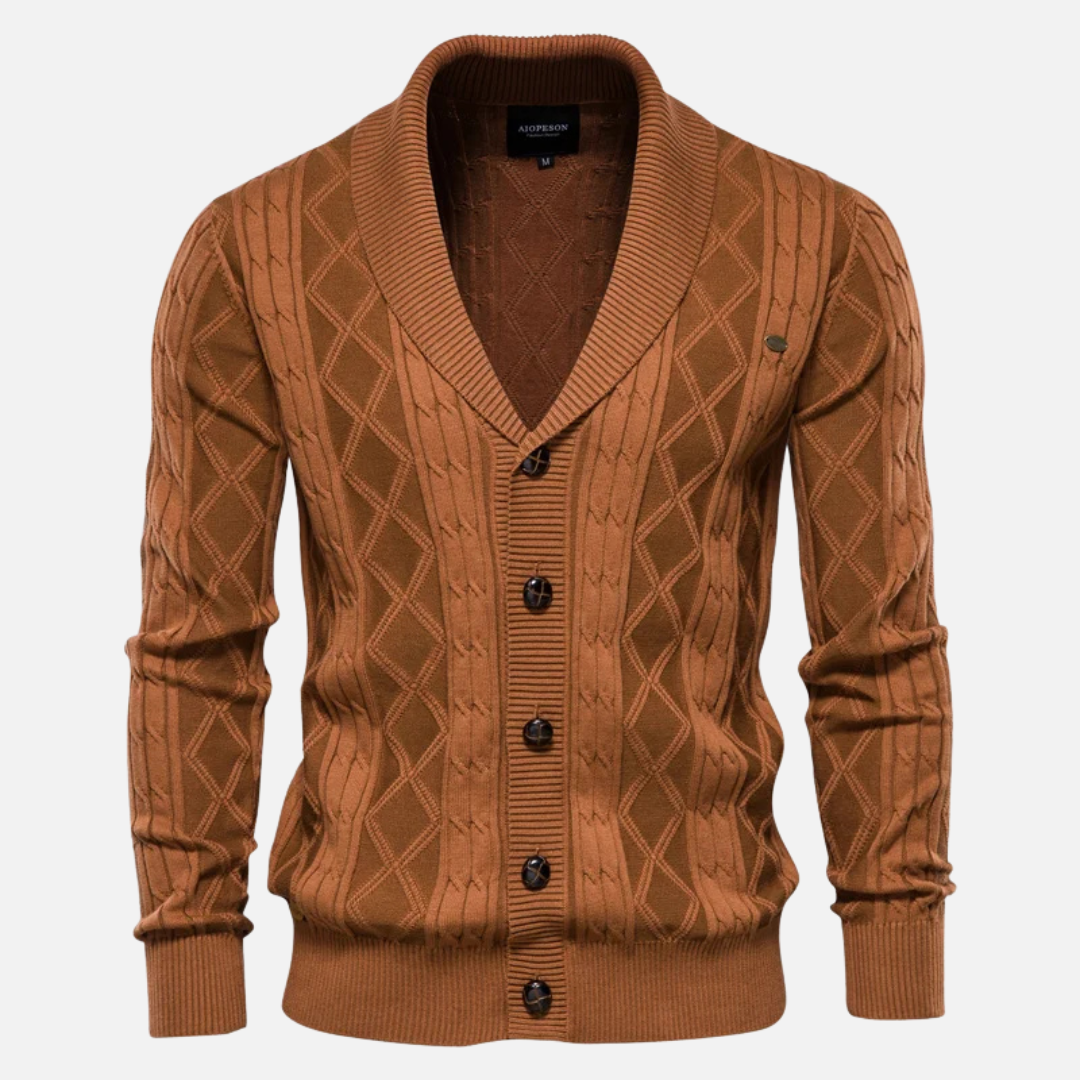 Francisco - Cardigan Argyle Mélange Doux