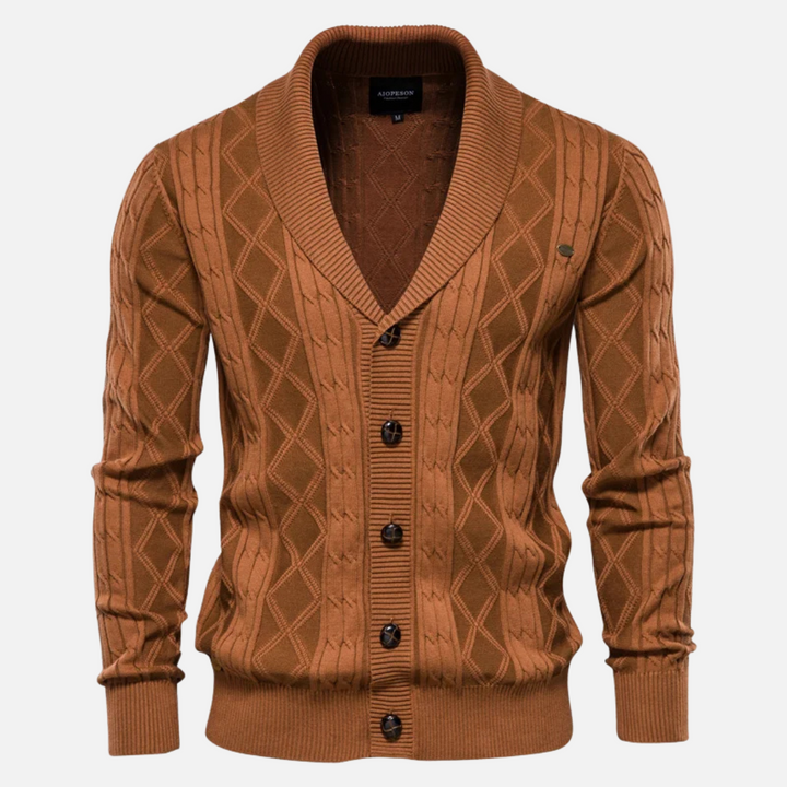 Francisco - Cardigan Argyle Mélange Doux