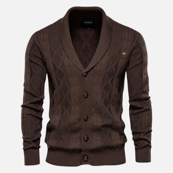 Francisco - Cardigan Argyle Mélange Doux