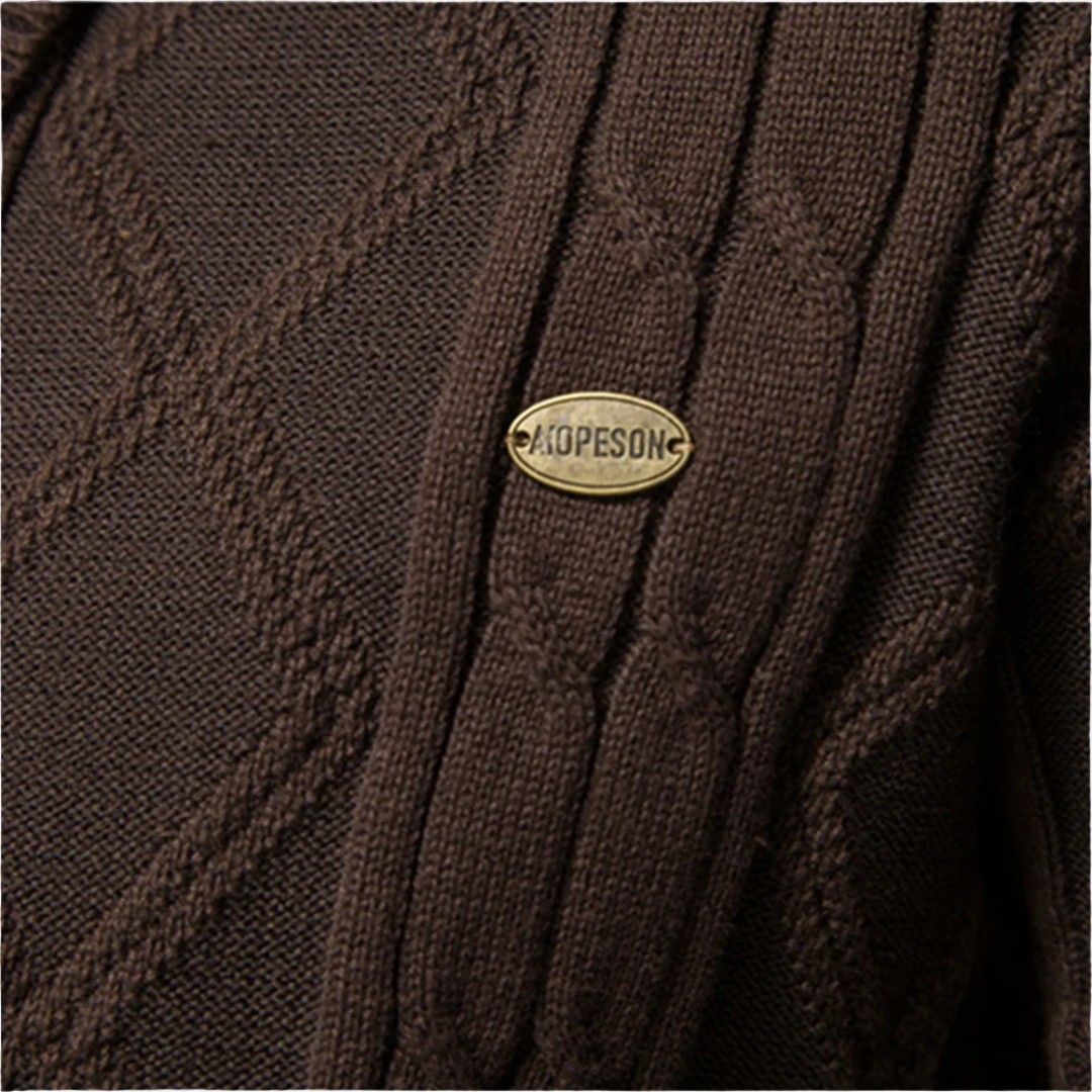 Francisco - Cardigan Argyle Mélange Doux