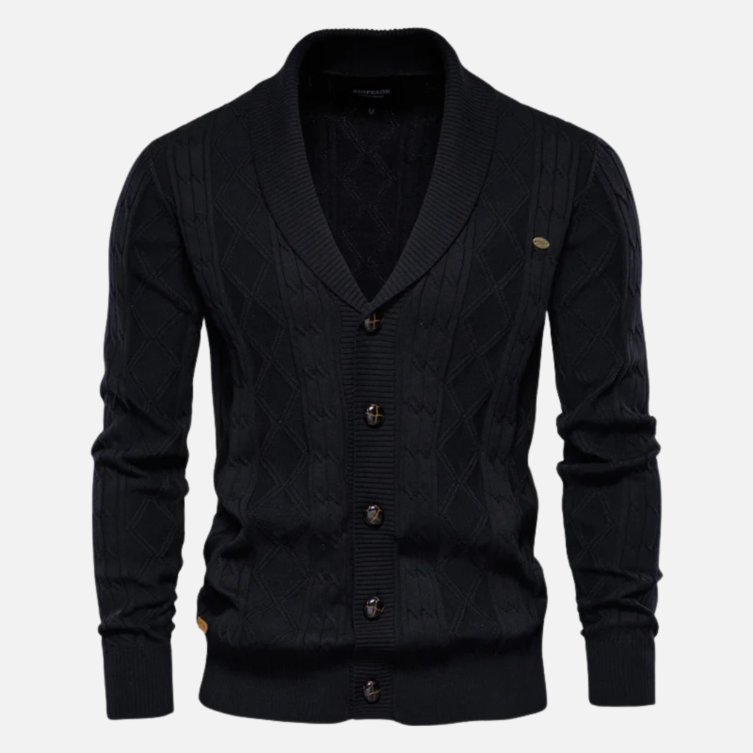 Francisco - Cardigan Argyle Mélange Doux