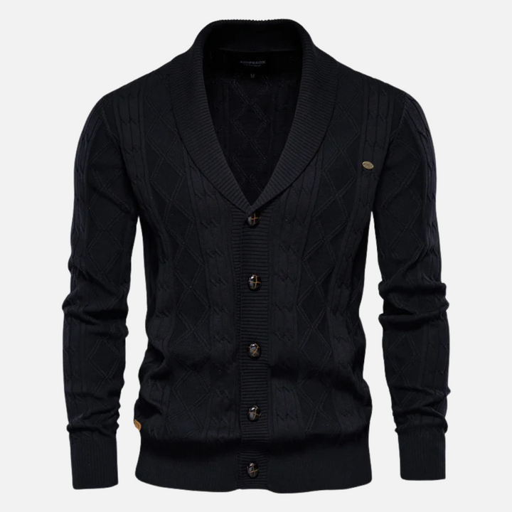 Francisco - Cardigan Argyle Mélange Doux