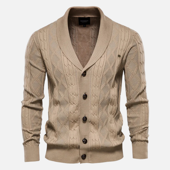 Francisco - Cardigan Argyle Mélange Doux