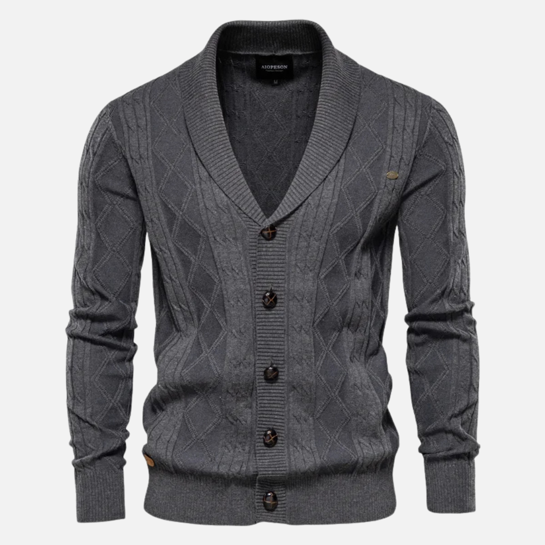 Francisco - Cardigan Argyle Mélange Doux
