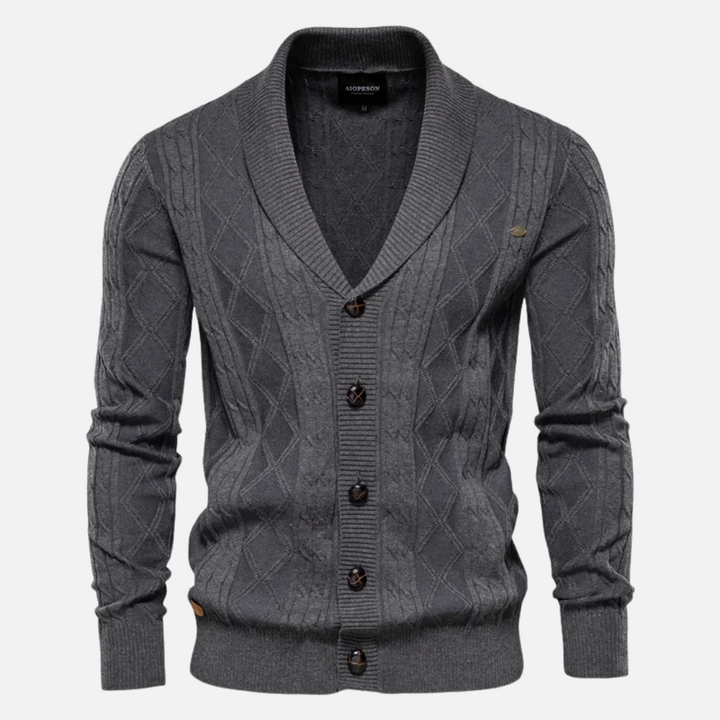 Francisco - Cardigan Argyle Mélange Doux