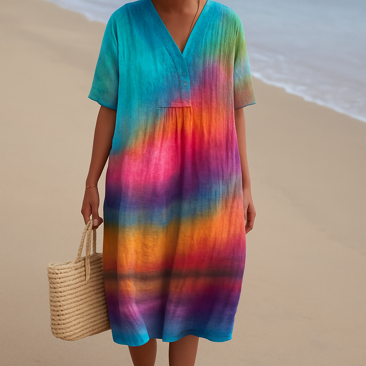 Ema - Robe Tie-Dye au Coucher de Soleil