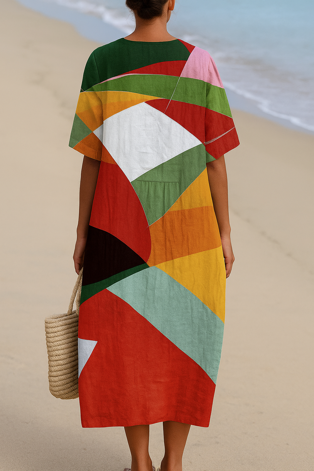 Daniela - Robe Colorée en Patchwork
