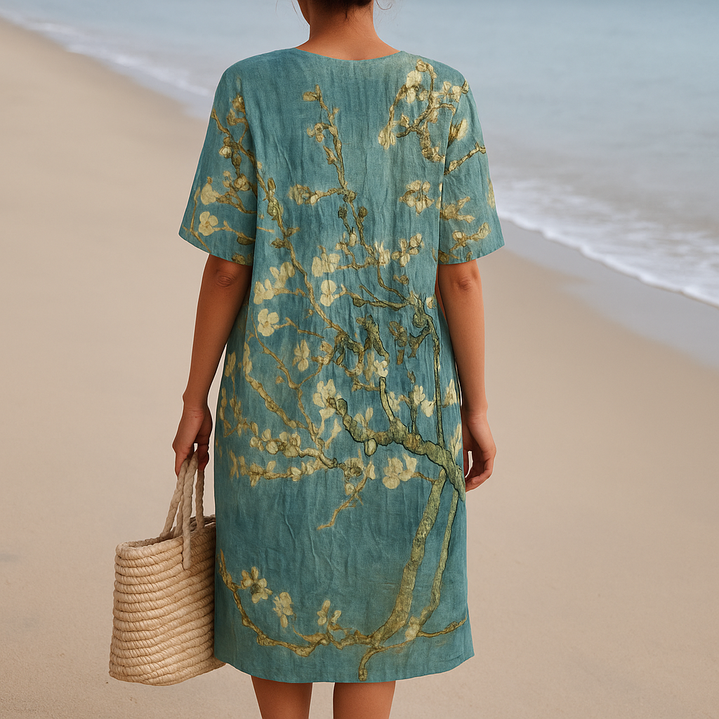 Mara - Robe Florale en Vert d'Eau