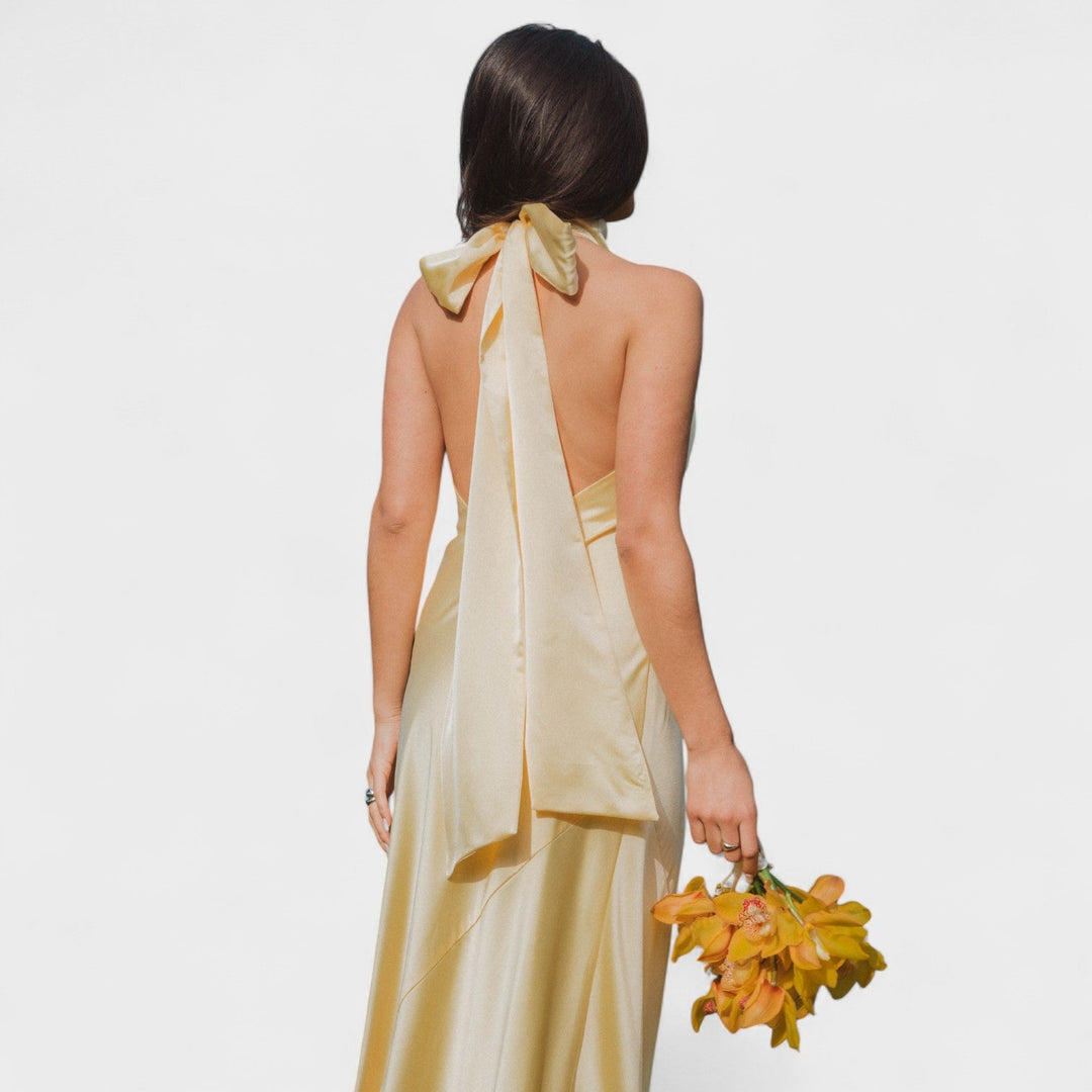 Martina - Robe avec nœud en satin