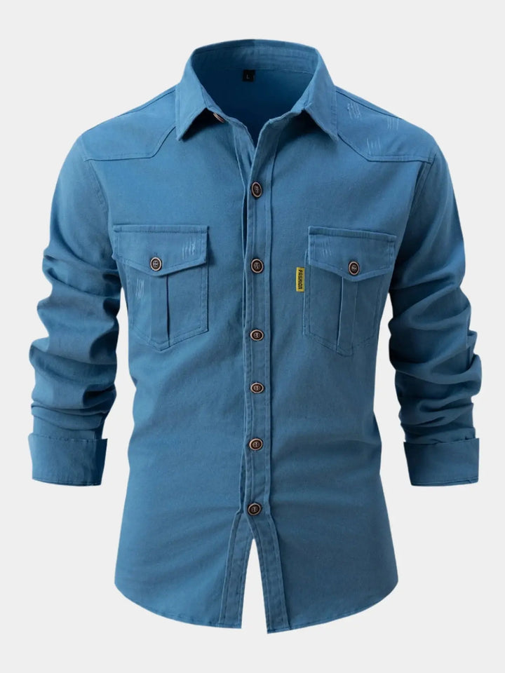Chemise en Mélange de Denim - Boutons