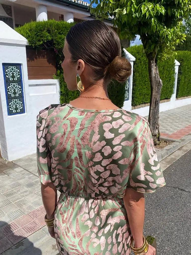 Constança - Robe Fleurie Plissée