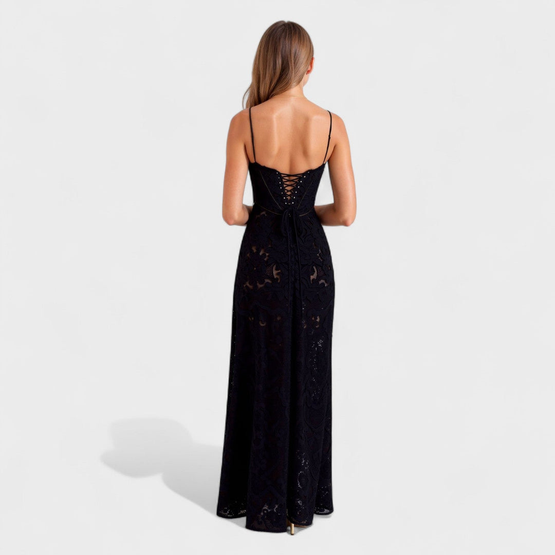 Verona - Vestido maxi em renda floral