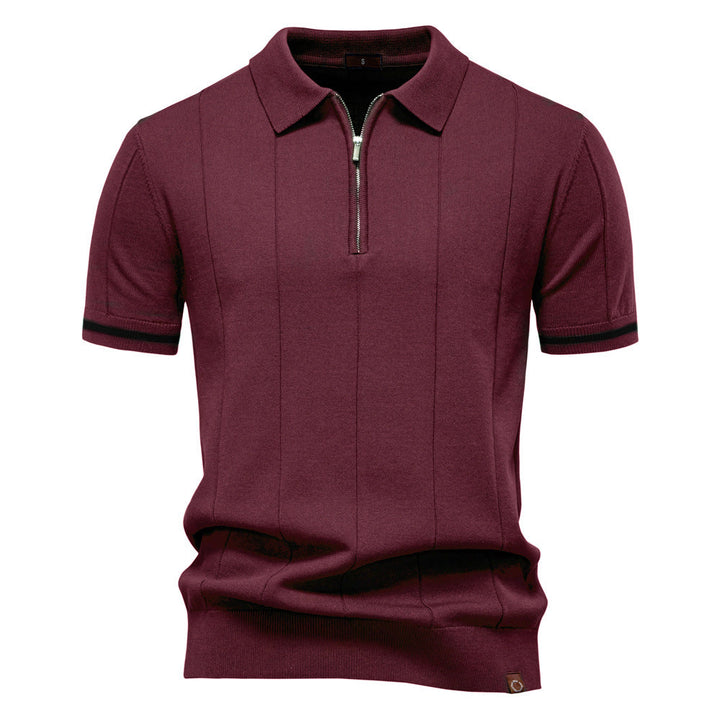 Polo à Demi-Zip - Texture Verticale