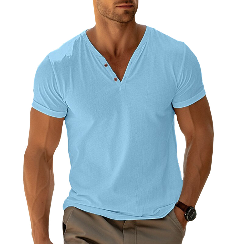 Chemise Henley - Coupe Ajustée Mouvement