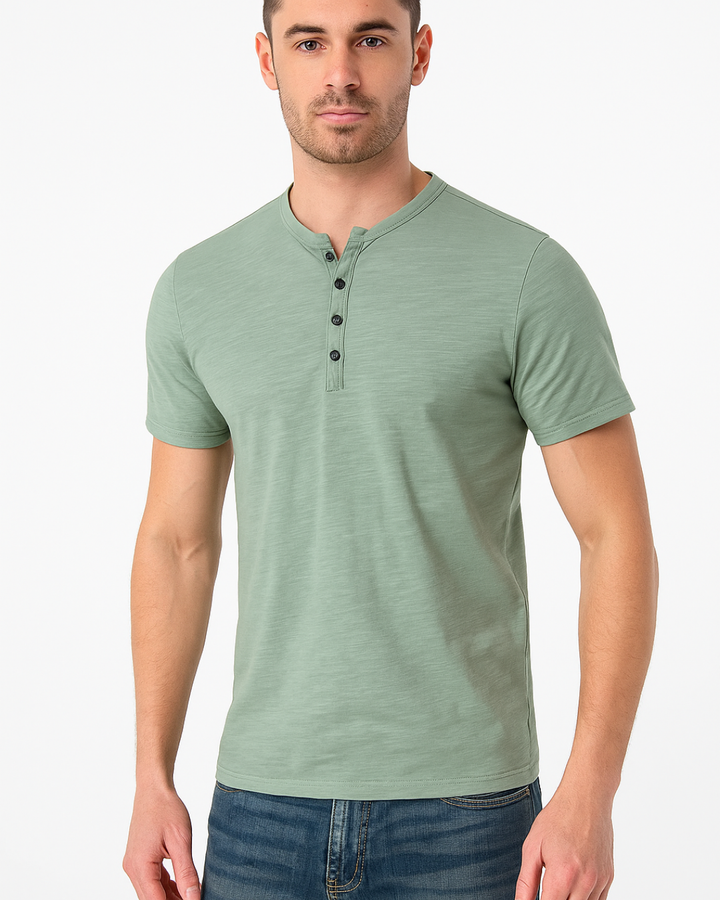 Chemise Henley - Col Boutonné