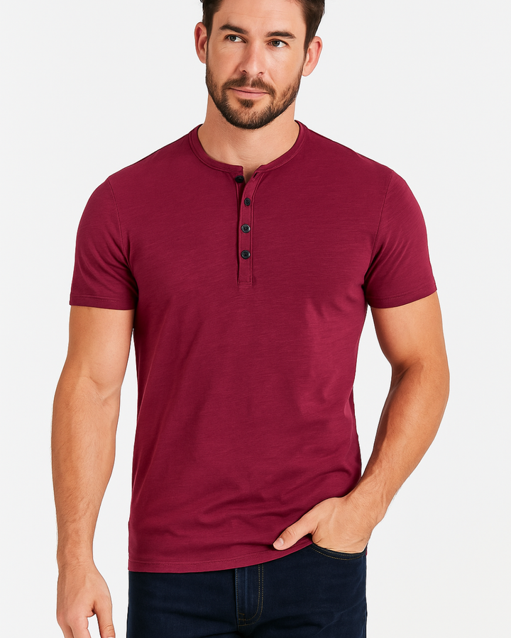 Chemise Henley - Col Boutonné