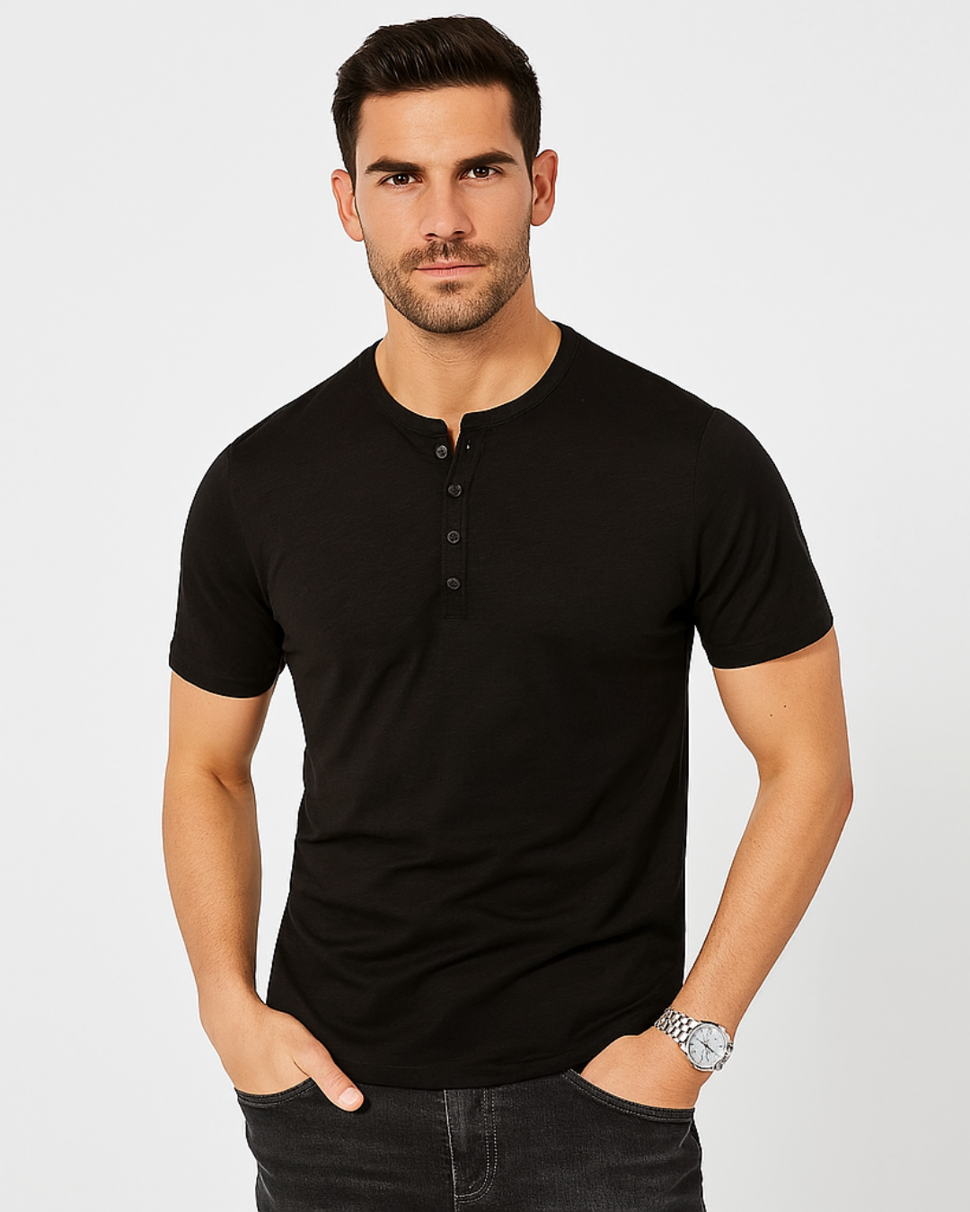 Chemise Henley - Col Boutonné