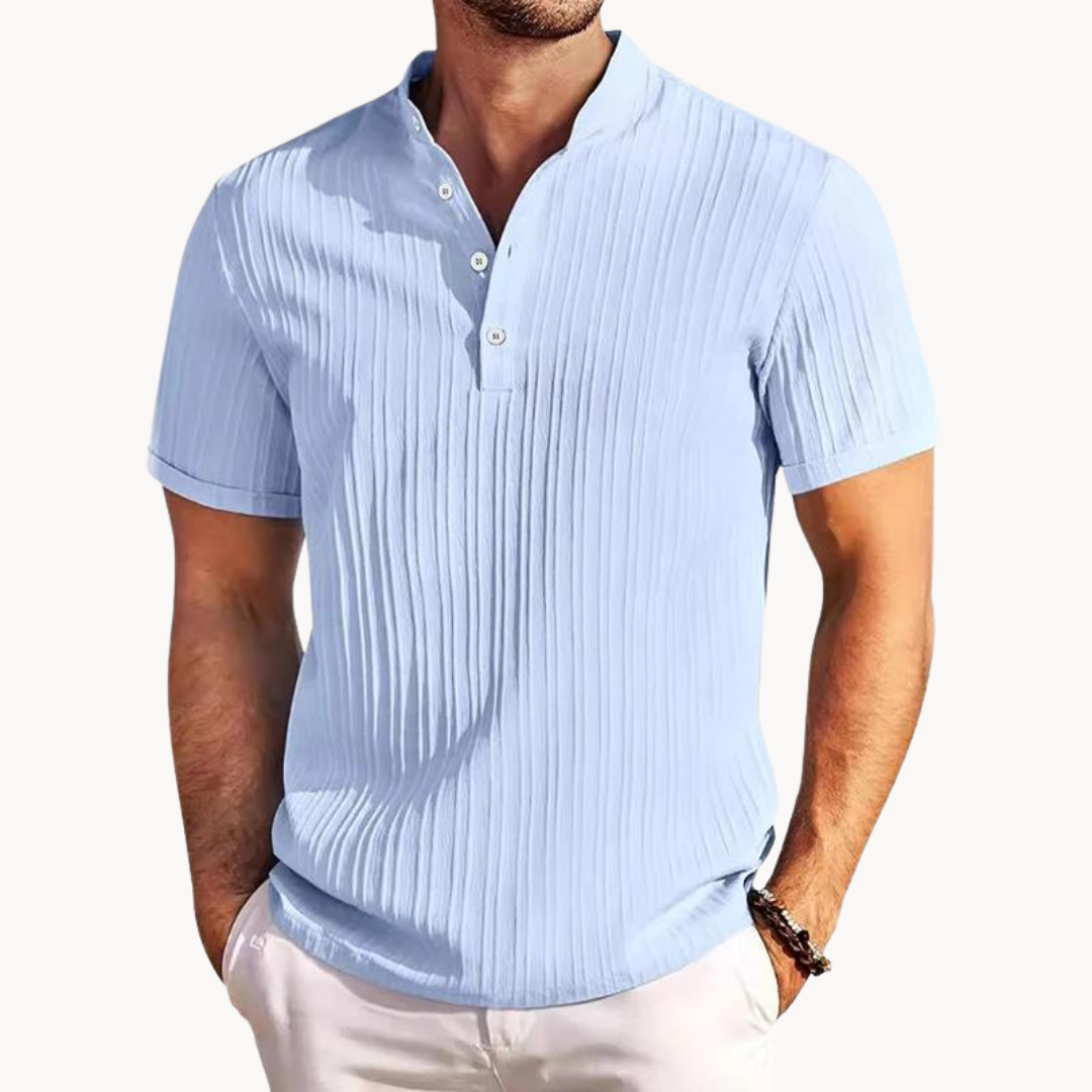 Chemise Henley - Placket Court Boutons