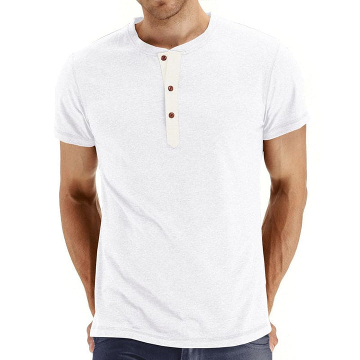 T-Shirt Henley - Maille Douce Col