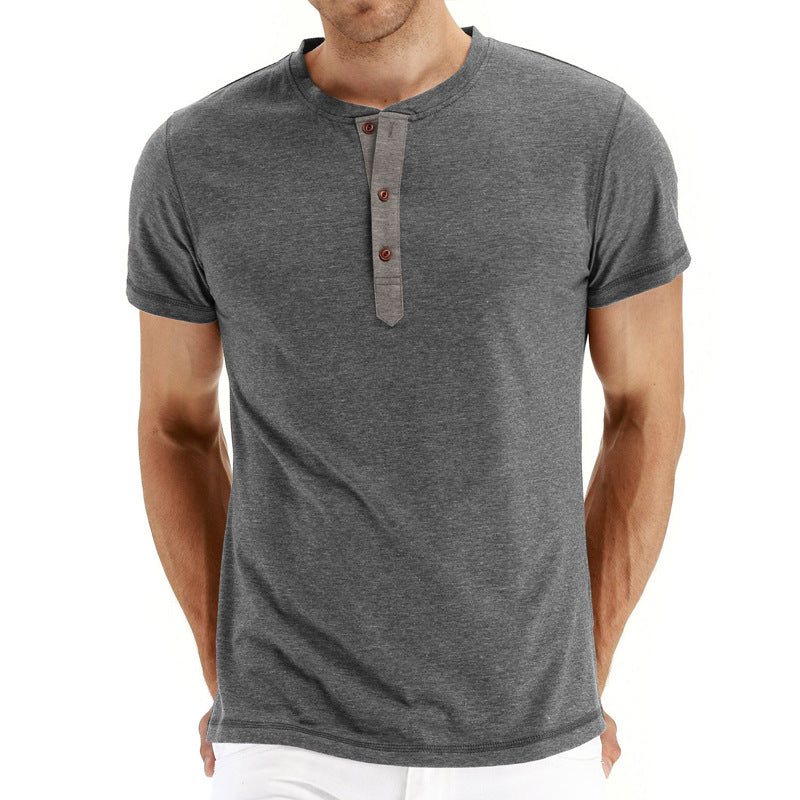 T-Shirt Henley - Maille Douce Col