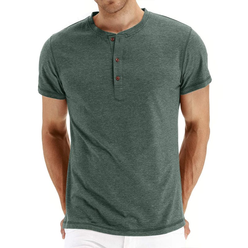 T-Shirt Henley - Maille Douce Col