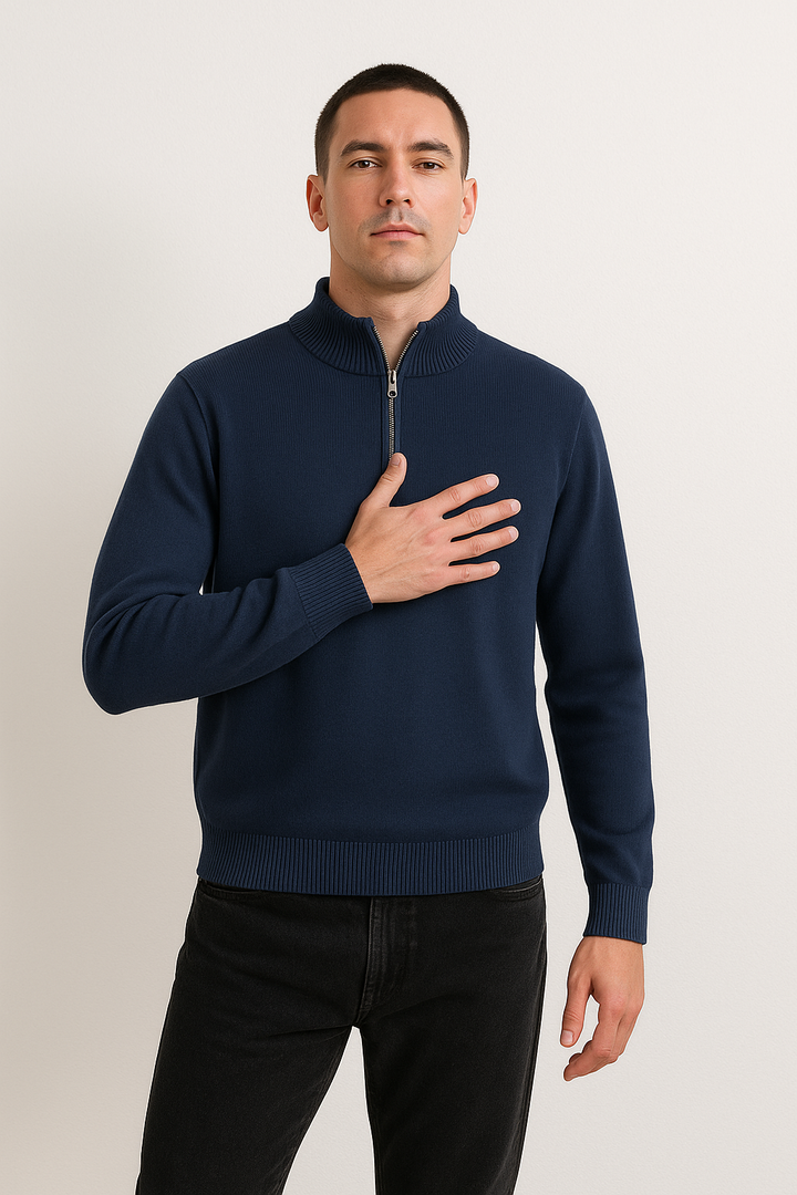 Pull en Maille - Demi-Zip