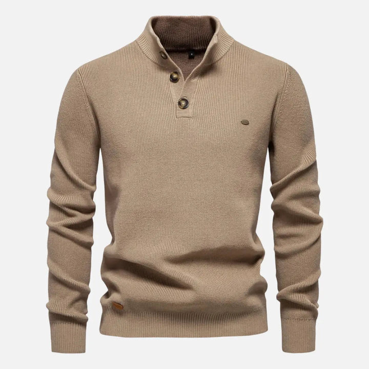 Constantino - Pull Maille Col Montant