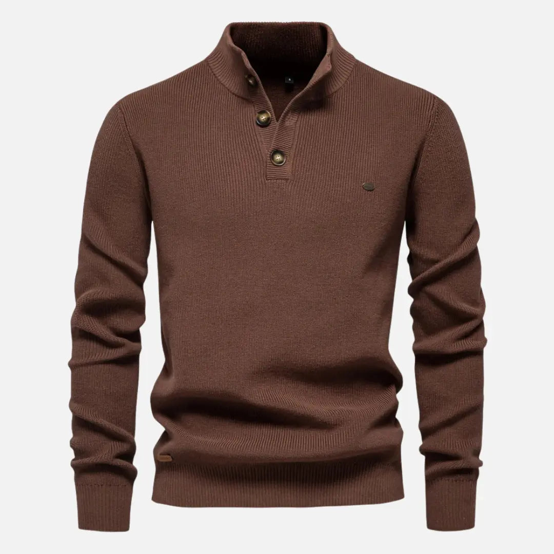 Constantino - Pull Maille Col Montant