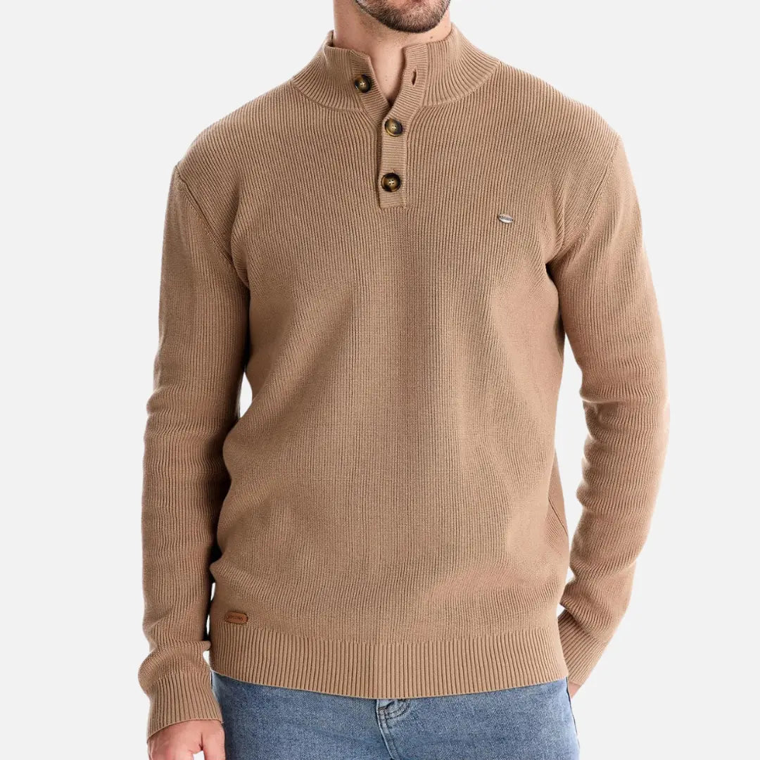 Constantino - Pull Maille Col Montant