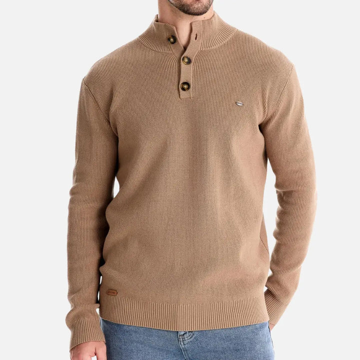 Constantino - Pull Maille Col Montant