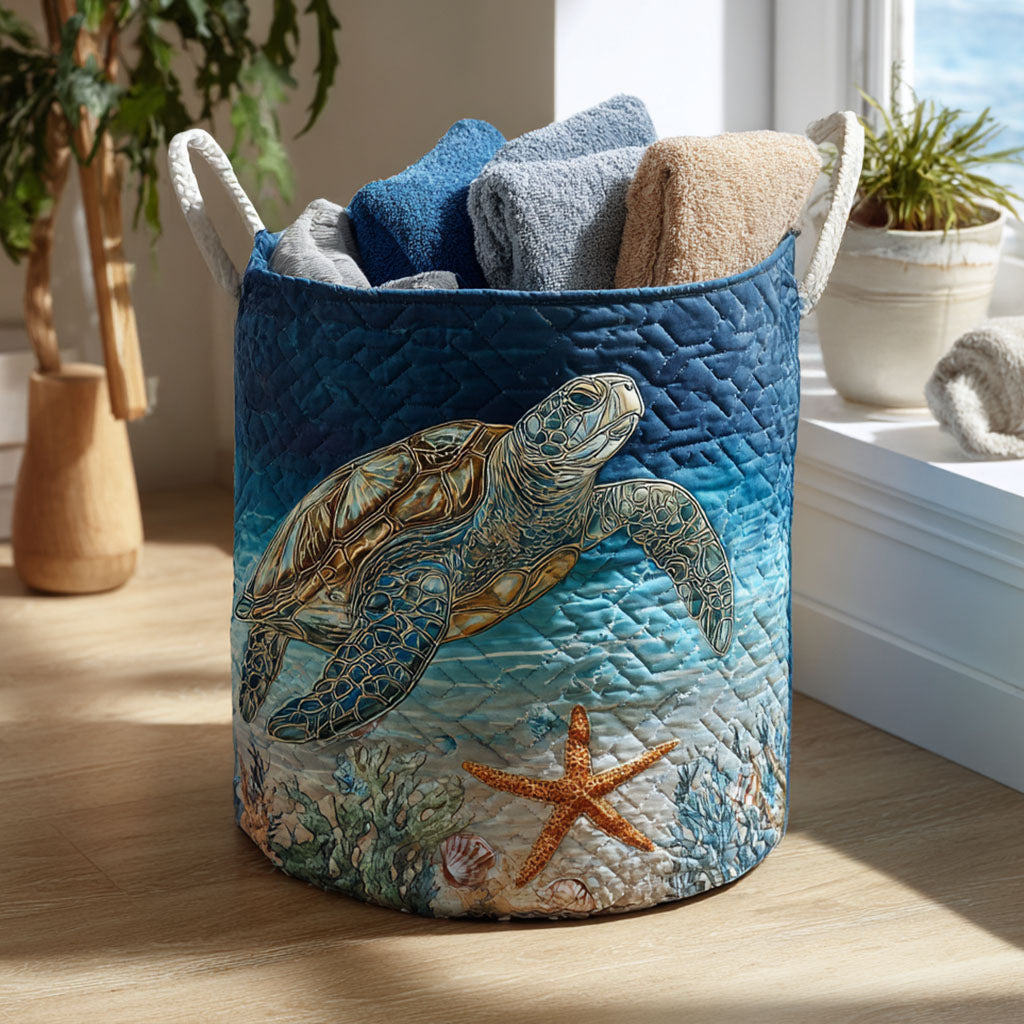 Panier rembourré Tortue | Panier fait main