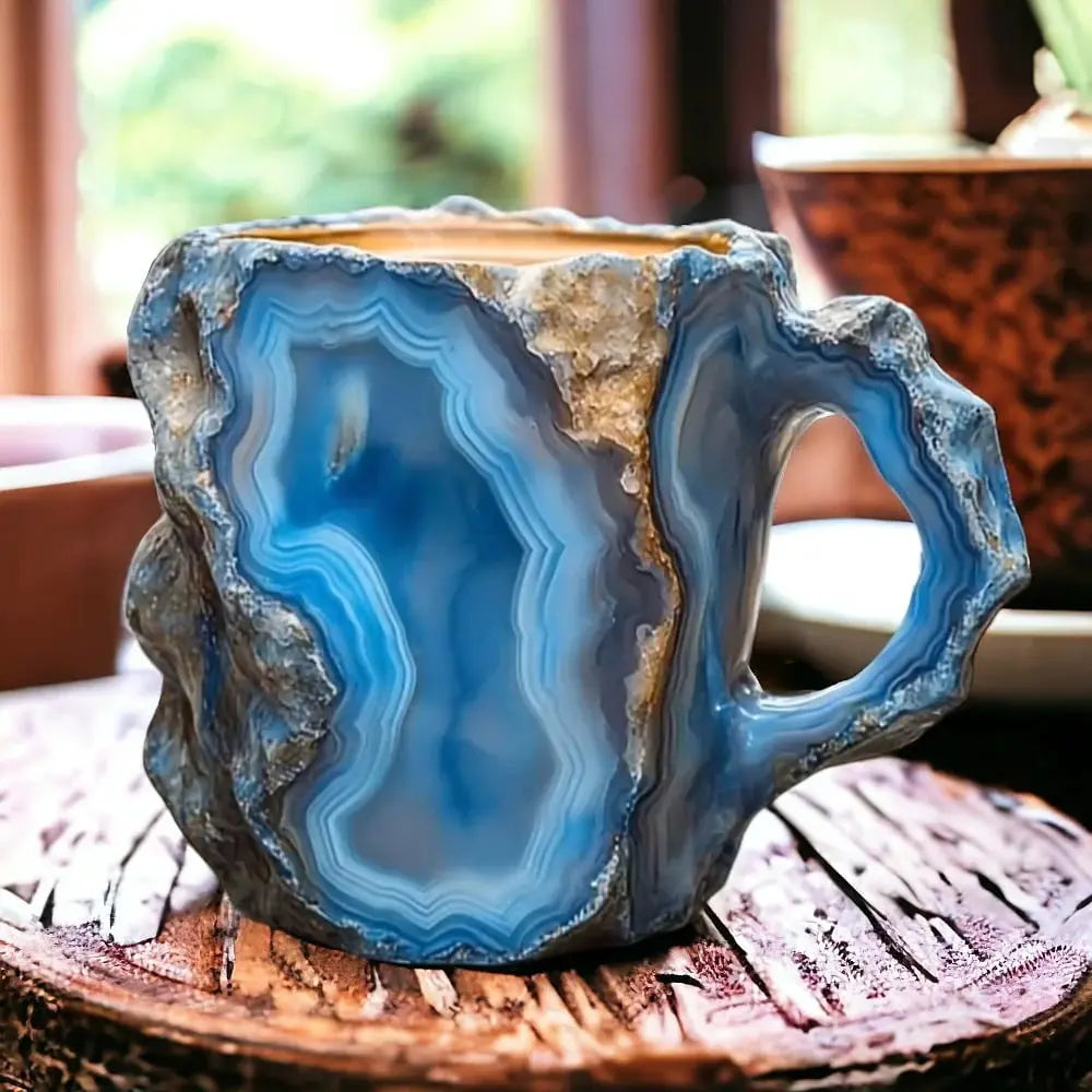 Tasse à Café Minérale avec Cristaux Infusés