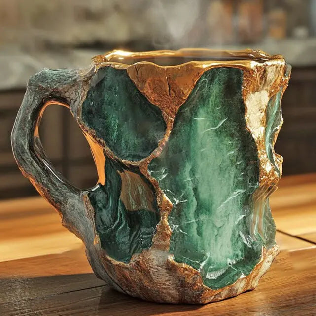 Tasse à Café Minérale avec Cristaux Infusés