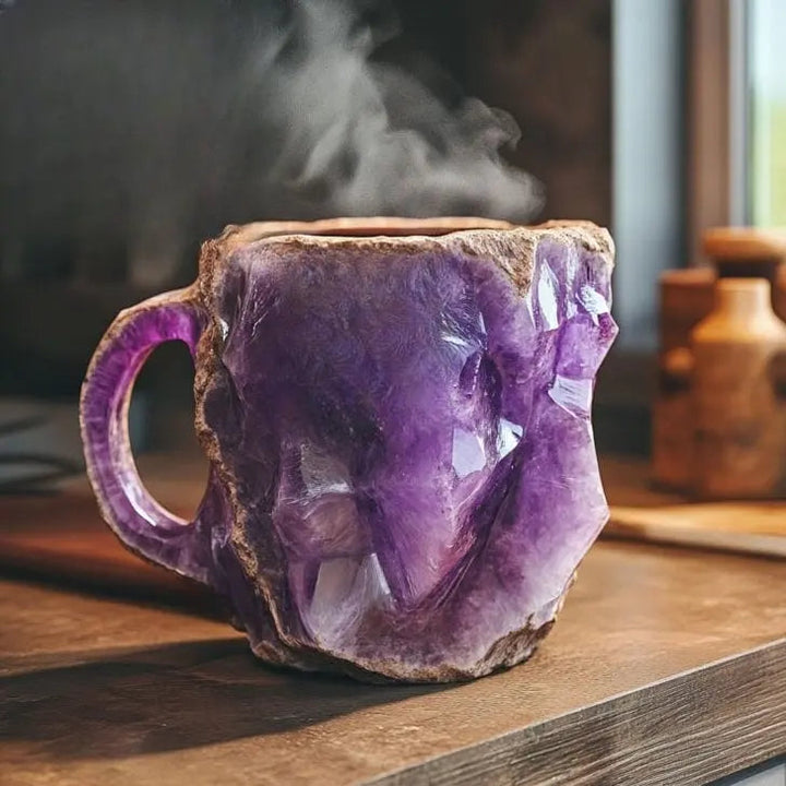 Tasse à Café Minérale avec Cristaux Infusés