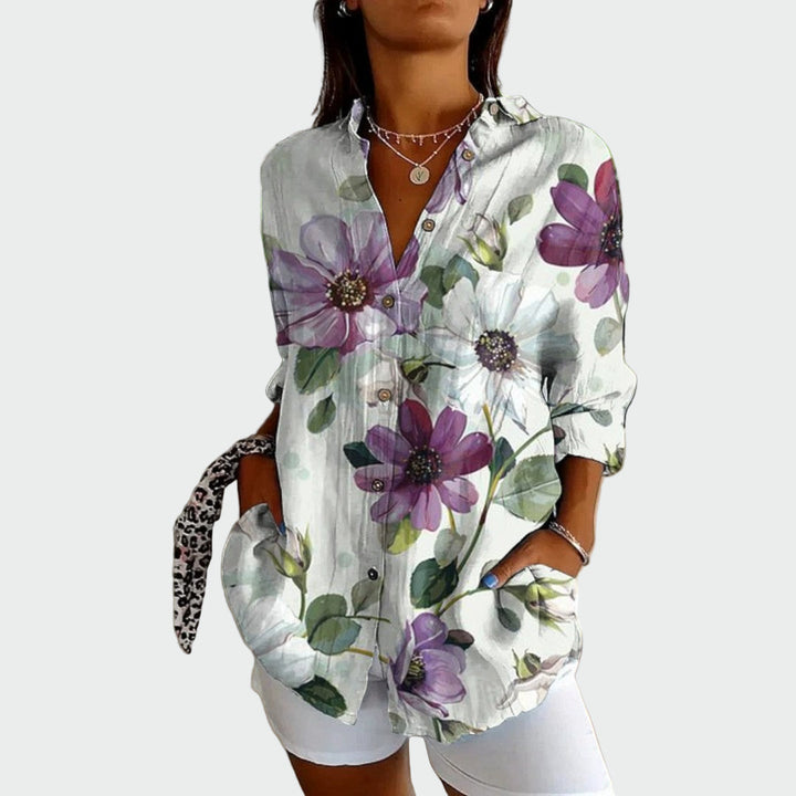 Chemise stylée avec imprimé floral