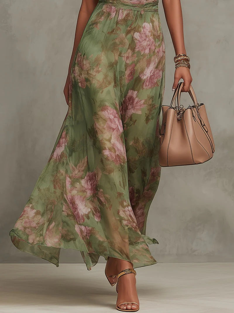 Ana - Robe maxi plissée