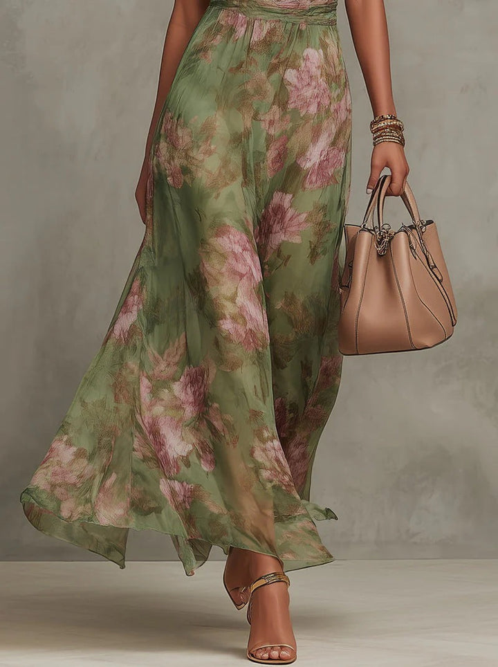 Ana - Robe maxi plissée