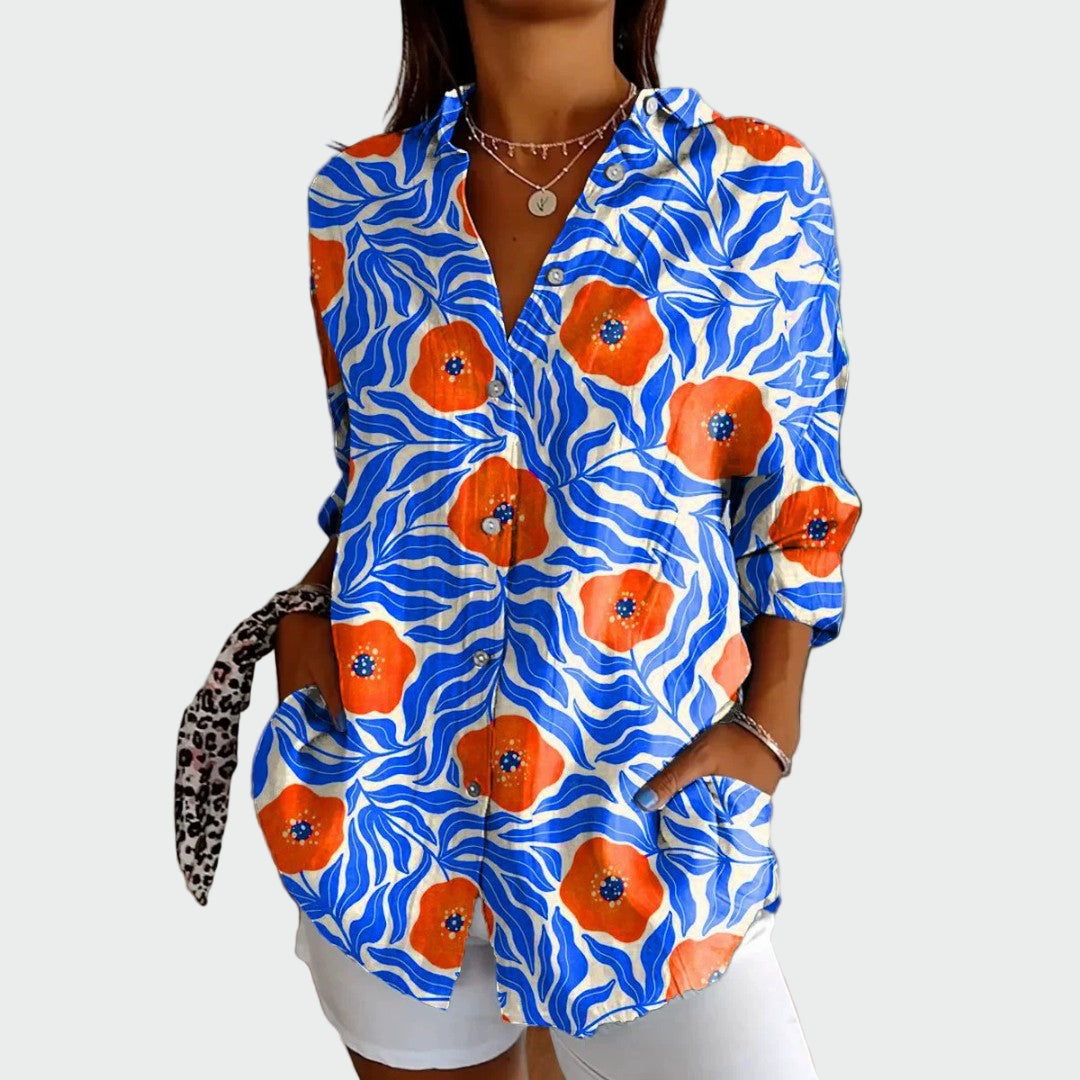 Chemise stylée avec imprimé floral