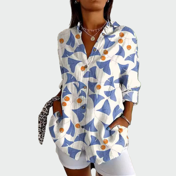 Chemise stylée avec imprimé floral