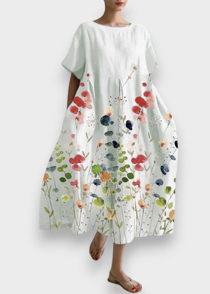 Liliana - Robe longue décontractée à fleurs