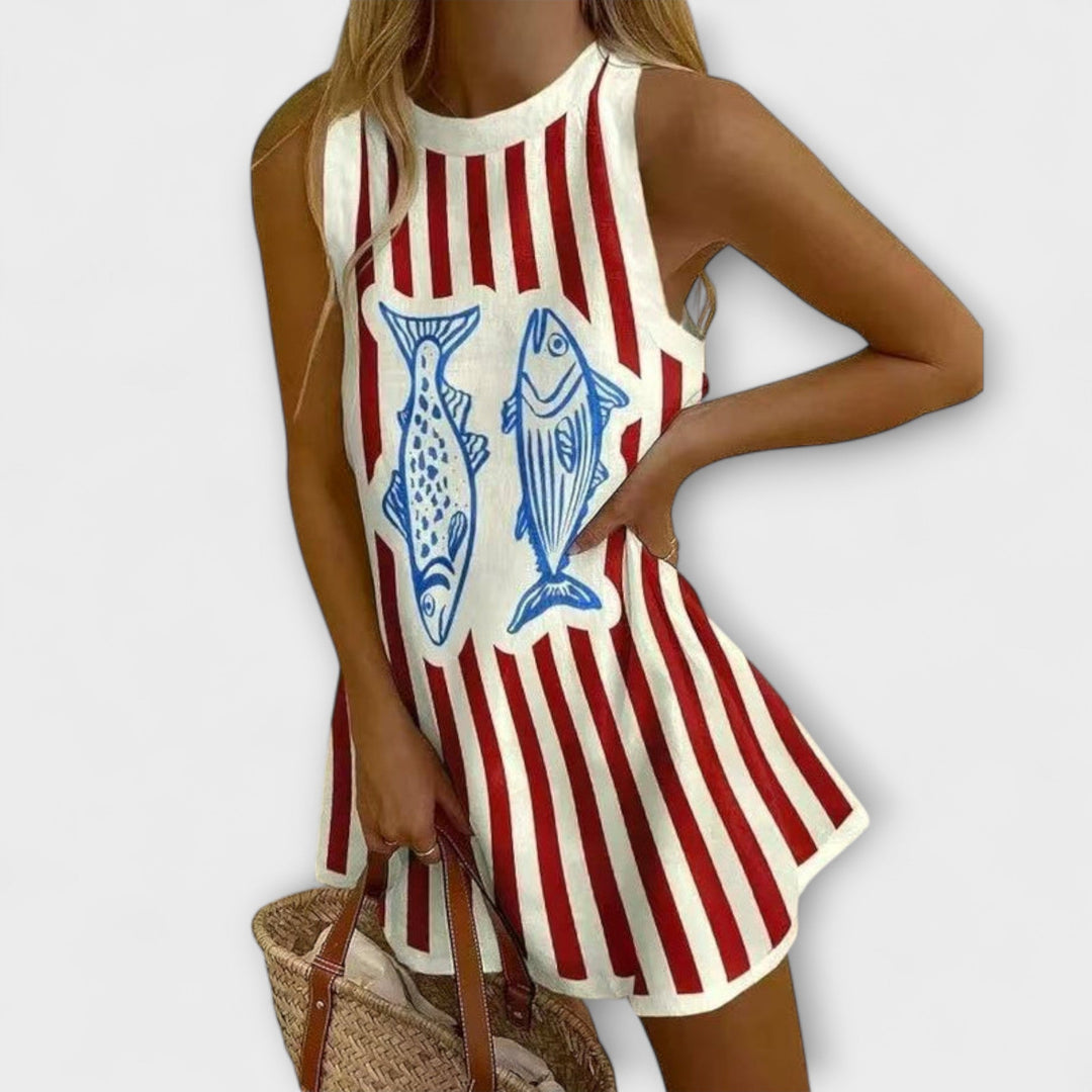 Constança - Mini Robe Imprimée Poissons
