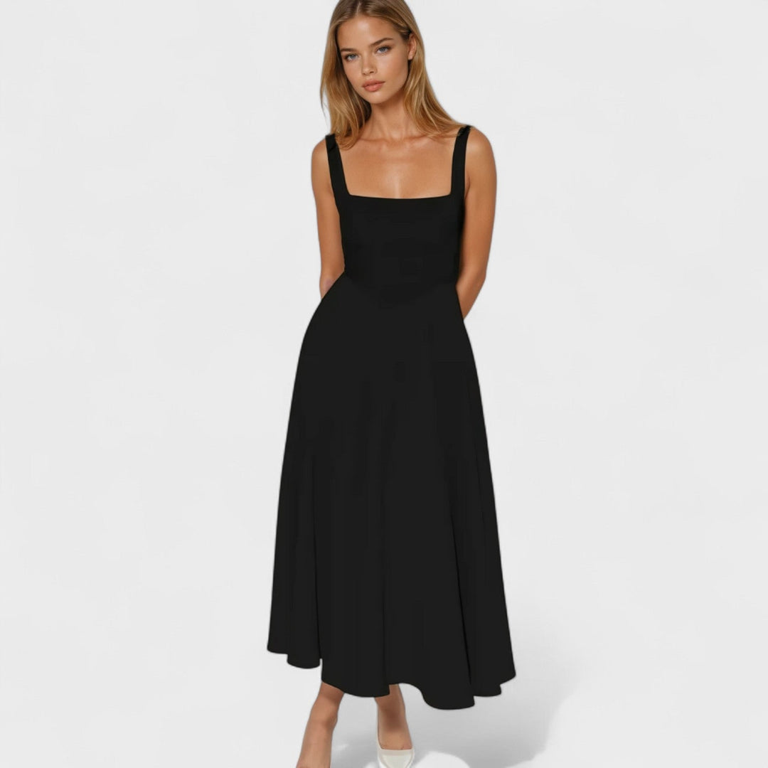 Maribel - Robe Midi décolleté carré