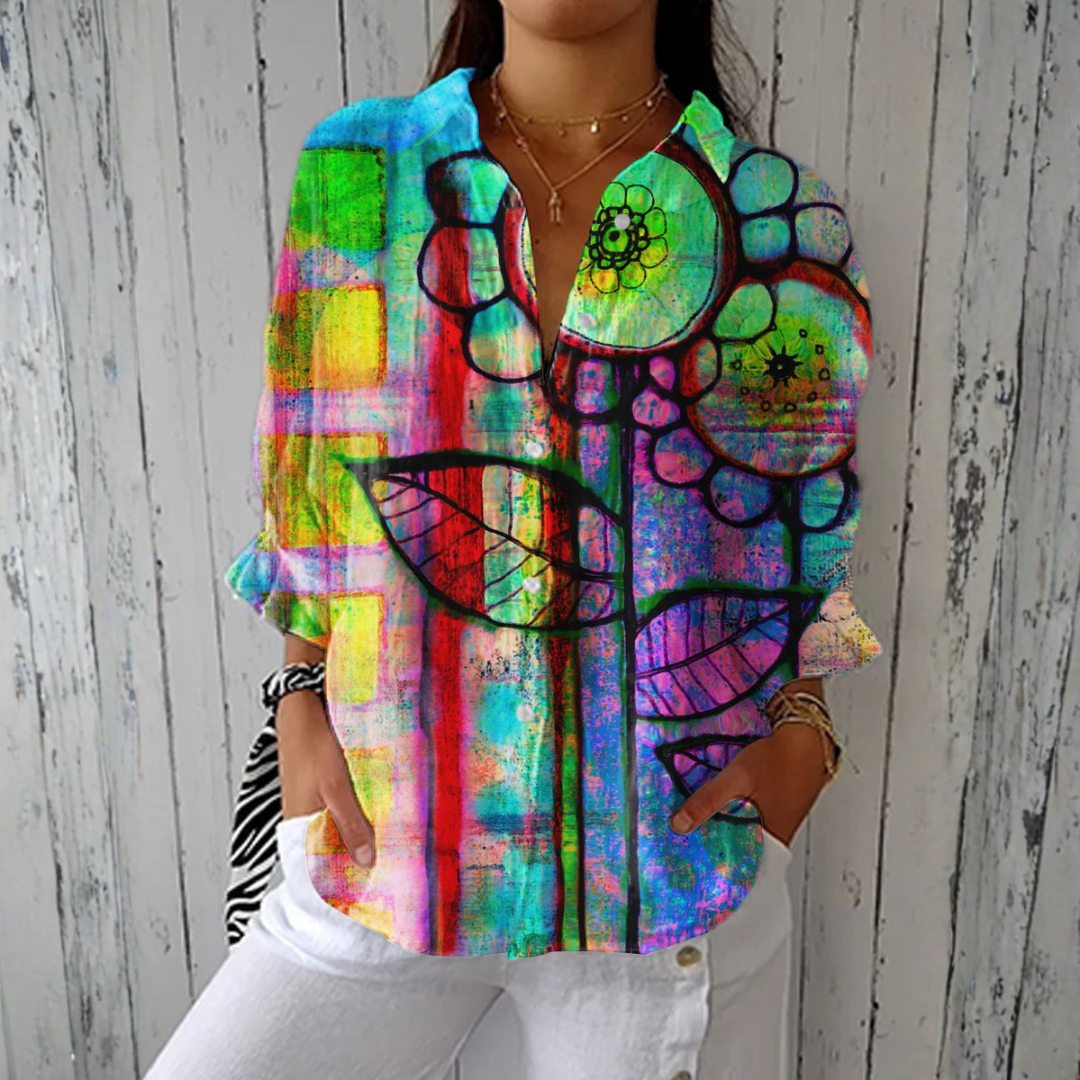 Bernadete - Blouse Florale Artistique