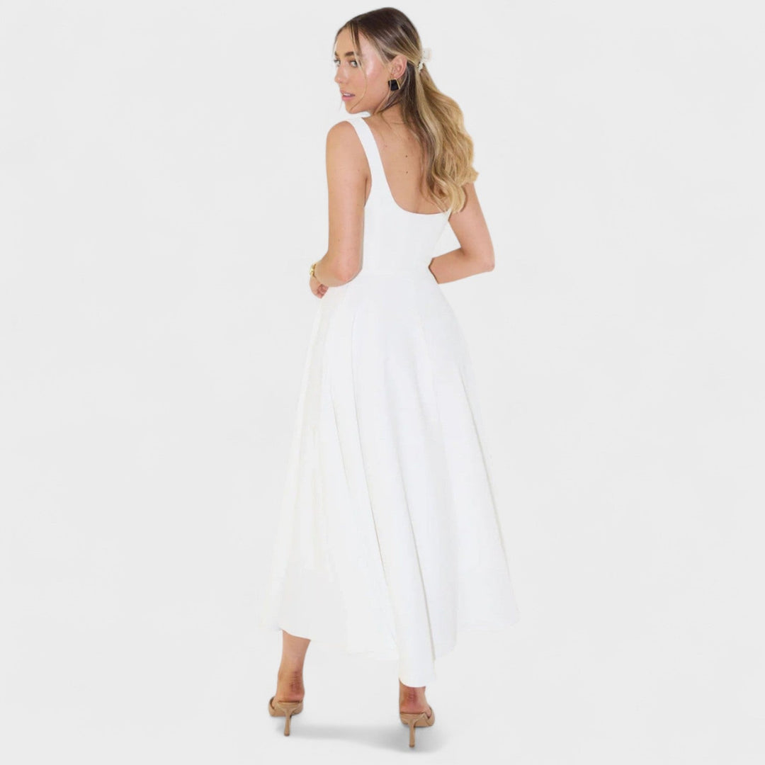 Maribel - Robe Midi décolleté carré