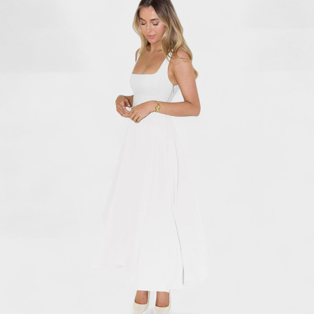Maribel - Robe Midi décolleté carré