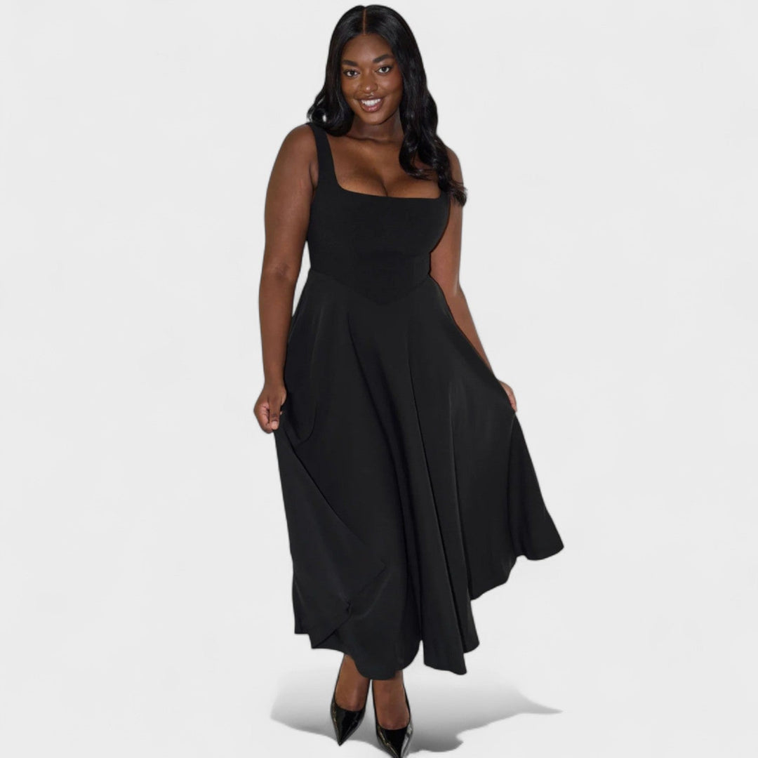 Maribel - Robe Midi décolleté carré