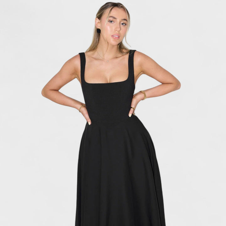 Maribel - Robe Midi décolleté carré