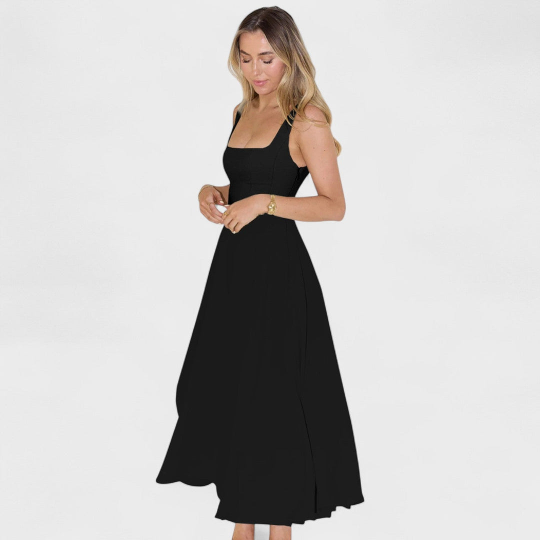 Maribel - Robe Midi décolleté carré